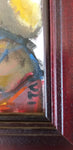 Pumpkin Woman - Itai Vangani - Framed Acrylic painting on board right side detail
