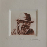 Jose by Abe Mathabe Etching. Centre Detail