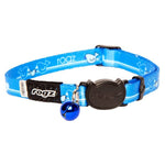 Rogz KiddyCat Safety Release Cat Collar Blue Royal Birds Design