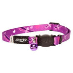 Rogz KiddyCat Safety Release Cat Collar Purple Dragonfly Design