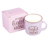 Let Your Light Shine Christian Ceramic Mug in gift box