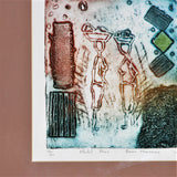 Marketplace by Brian Mandizira Fine Art Etching Bottom Left Corner Detail
