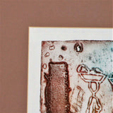 Marketplace by Brian Mandazira Fine Art Etching Top Left Corner