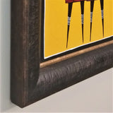 Masai by Rungani Acrylic painting on Board bottom left side detail