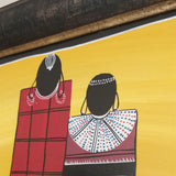 Masai by Rungani Acrylic painting on Board face detail