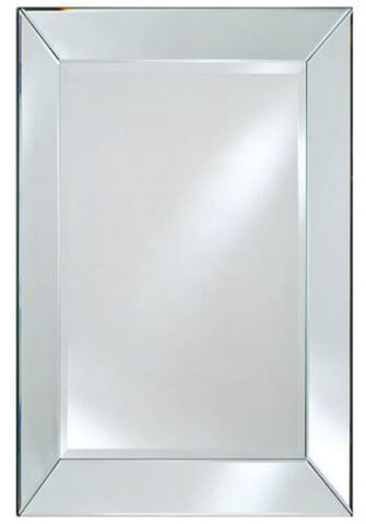 Glass on Glass Decor Mirror With Bevelled Edges
