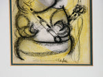 Musician by Daniel Selepe Framed Etching bottom detail