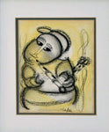 Musician by Daniel Selepe Framed Etching