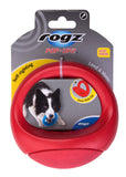 Rogz Pop-Upz Self-Righting Float and Fetch Dog Toy Red in packaging