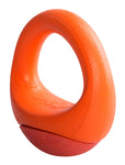 Rogz Pop-Upz Self-Righting Float and Fetch Dog Toy Orange at an angle
