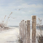 Beach Fence Stretched canvas print