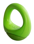 Rogz Pop-Upz Self-Righting Float and Fetch Dog Toy Lime at an angle