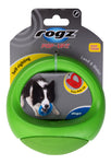 Rogz Pop-Upz Self-Righting Float and Fetch Dog Toy Lime in packaging