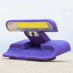 I Read Past My Bedtime Purple Book Light in open position