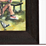 Richman Poor - Itai Vangani - Framed Acrylic painting on board bottom right corner detail
