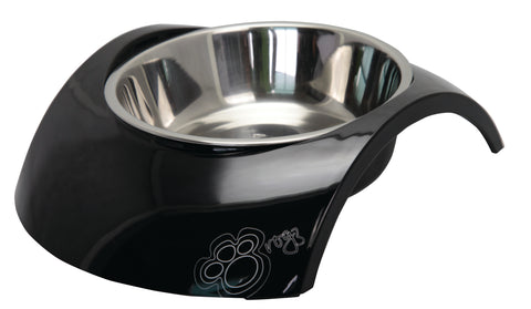 Rogz 2-in-1 Luna Dog Bowl Black