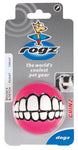 Rogz Grinz Dog Treat Ball Pink in packaging