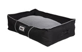 Rogz Lekka Pod 3D Oxford Dog Bed Black Grey Design Grey Cushion
