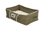 Rogz Lekka Pod 3D Oxford Dog Bed Olive Natural Design Natural Cushion