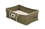 Rogz Lekka Pod 3D Oxford Dog Bed Olive Natural Design Natural Cushion