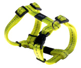 Rogz Utility Small 11mm Nitelife Dog H-Harness Dayglo Yellow Reflective