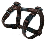 Rogz Utility Small 11mm Nitelife Dog H-Harness Chocolate Reflective