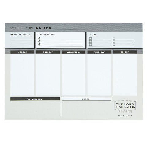 This is the Day the Lord has Made A4 Deskpad Weekly Planner